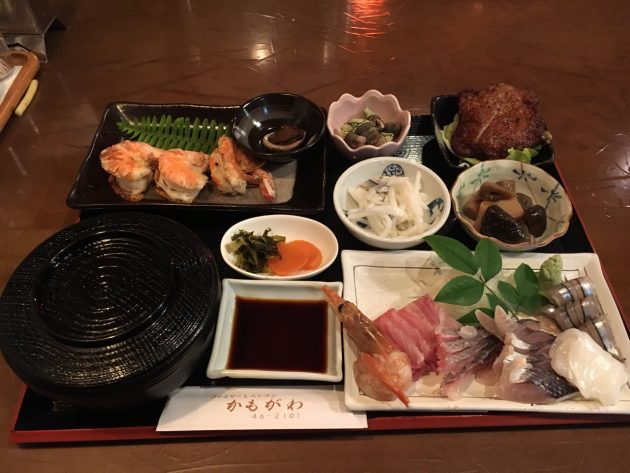 レストランかもがわの刺身定食