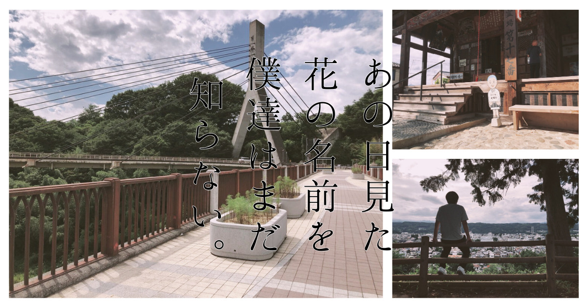 アニメ『あの花』の聖地巡礼！舞台となった秩父の街を巡る【あの日見た花の名前を僕達はまだ知らない。】
